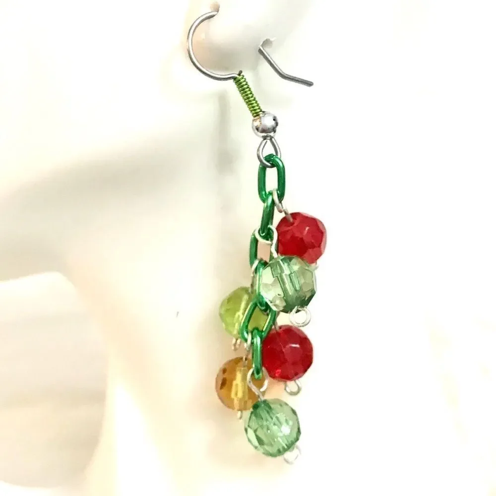 Multicolored beaded earrings